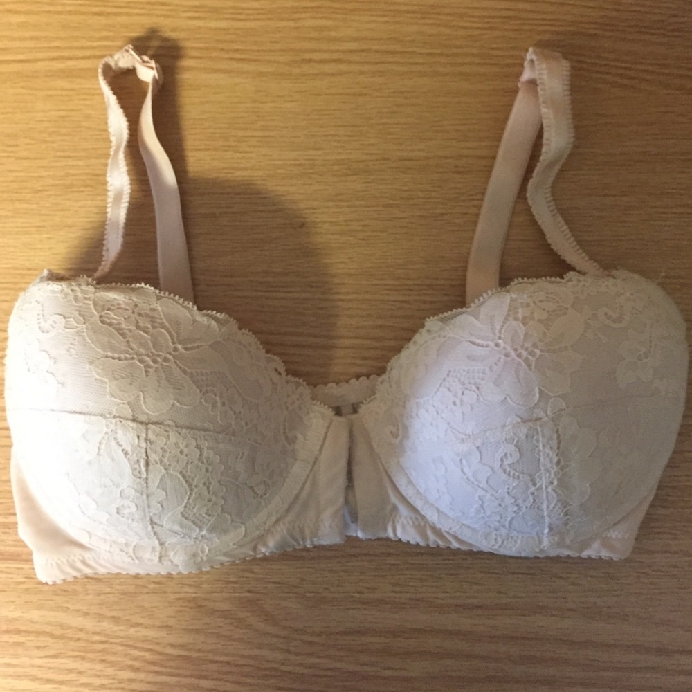 Topshop 32D Front Hook Closure Light Pink Lingerie Bra
